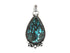 Sterling Silver & Turquoise Handcrafted Teardrop Pendant, (SP-5887)